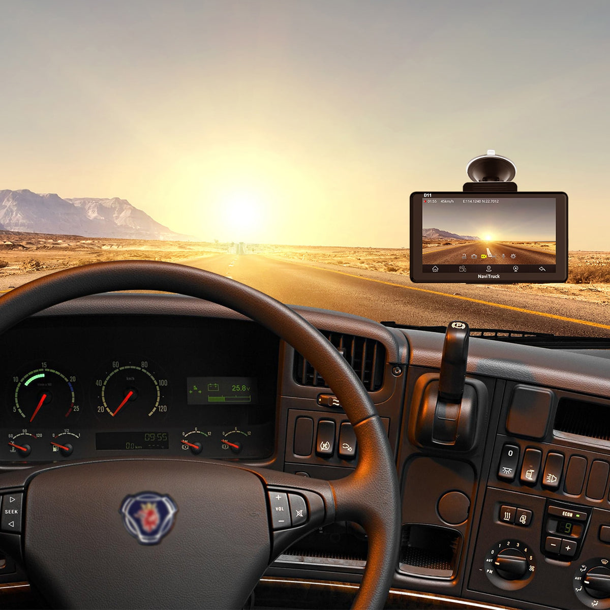 Navigatie GPS Premium pentru Camioane ,comunitate, Matinav24.ro D11 2026 ecran mare de 7 inch