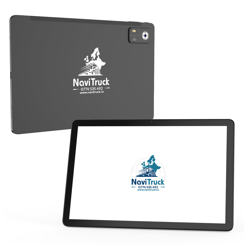 Tableta GPS Matinav24.ro 2026 setata pentru camion de 10 inch, Opt-nuclee, 12GB RAM+128GB ROM, 6000mAh, slot cartela SIM, 2.4G+5G WIFI, Bluetooth, Gri